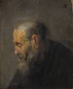 Étude d'un vieil homme de profil (Rembrandt) - Muzeo.com