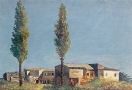 Fabriques à la villa Farnèse : les deux peupliers (Pierre Henri de Valenciennes) - Muzeo.com