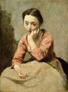 Femme avec un chemisier rose (Jean-Baptiste Camille Corot) - Muzeo.com