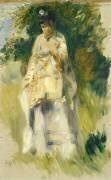 Femme debout près d'un arbre (Auguste Renoir) - Muzeo.com