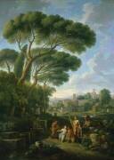 Figures in a Roman landscape (Jan Frans van Bloemen) - Muzeo.com