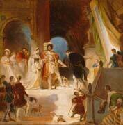 François Ier et sa cour reçoit du Primatice les oeuvres d'Italie (Alexandre-Evariste Fragonard) - Muzeo.com