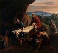 Funérailles d'une jeune martyre dans les catacombes à Rome au temps des persécutions (Jean Victor Schnetz) - Muzeo.com