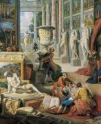 Galerie de vues de la Rome antique - Détail (Giovanni Paolo Pannini) - Muzeo.com