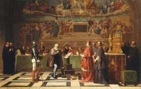 Galilée devant le Saint-Office au Vatican (1632) (Joseph Nicolas Robert-Fleury) - Muzeo.com