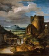 Grand paysage d'Italie - Paysage au tombeau (Théodore Géricault) - Muzeo.com