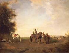 Halte de cavaliers arabes dans la plaine (Eugène Fromentin) - Muzeo.com