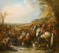 Halte de grenadiers à cheval de la maison du roi (Charles Parrocel) - Muzeo.com
