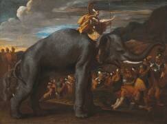 Hannibal traversant les Alpes sur un éléphant (Nicolas Poussin) - Muzeo.com