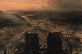 Illumination de Notre-Dame pour célébrer l'élection du prince Louis-Napoléon Bonaparte (Jean-Jacques Champin) - Muzeo.com