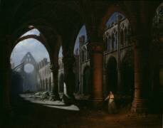 Intérieur d'une abbaye en ruines (Hippolyte Sebron) - Muzeo.com