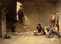Intérieur à Bou-Saâda - scène orientale (Gustave Guillaumet) - Muzeo.com