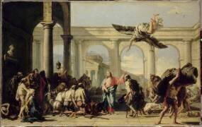 Jésus guérissant le paralytique de Bethesda (Giandomenico Tiepolo) - Muzeo.com