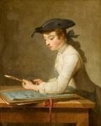 Jeune dessinateur taillant son crayon (Jean Siméon Chardin) - Muzeo.com