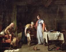 Jeune femme aidant une famille malheureuse (Martin Drolling) - Muzeo.com