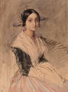 Jeune femme en costume régional (Théodore Chasseriau) - Muzeo.com