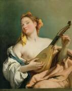 Jeune fille à la mandoline (Giambattista Tiepolo) - Muzeo.com