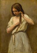 Jeune fille à sa toilette (Jean-Baptiste Camille Corot) - Muzeo.com