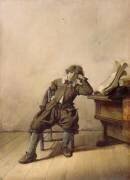Jeune fumeur de pipe délaissant l'étude (Pieter Jacob Codde) - Muzeo.com