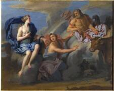 Junon demandant à Jupiter de lui consacrer la nymphe Io métamorphosée en vache (François Verdier) - Muzeo.com