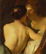 Jupiter, sous les traits de Diane, séduit Callisto (Gerrit van Honthorst) - Muzeo.com