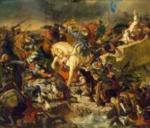 La Bataille de Taillebourg, 21 juillet 1242 (Eugène Delacroix) - Muzeo.com