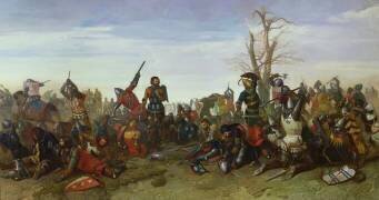 La bataille de Trente en 1350 (Octave Penguilly l'Haridon) - Muzeo.com