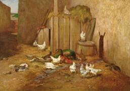 La cour de ferme (Philibert Léon Couturier) - Muzeo.com