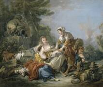 La diseuse de bonne aventure (François Boucher) - Muzeo.com