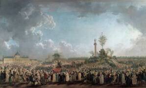 La Fête de l'Etre suprême au Champ-de-Mars (20 prairial, an II - 8 juin 1794). (Pierre-Antoine Demachy) - Muzeo.com