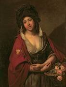La fille aux fleurs (Johan Zoffany) - Muzeo.com