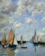La jetée à marée haute (Eugène Boudin) - Muzeo.com