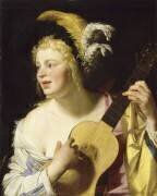 La joueuse de guitare (Gerrit van Honthorst) - Muzeo.com