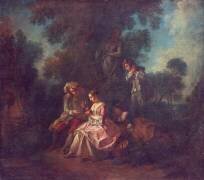 La leçon de flûte (Nicolas Lancret) - Muzeo.com