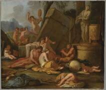 La leçon de musique de Pan (Giulio Carpioni) - Muzeo.com