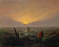 La lune se lève au-dessus de la mer (Caspar David Friedrich) - Muzeo.com
