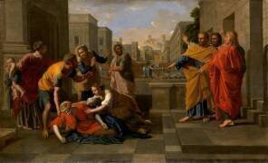 La Mort de Saphira (Nicolas Poussin) - Muzeo.com
