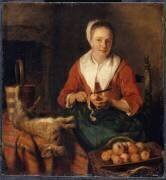 La Peleuse de pommes (Gabriel Metsu) - Muzeo.com
