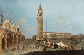 La Piazza San Marco dalla Torre dell’ Orologio (Canaletto) - Muzeo.com