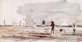 La plage de Mers (Paul Huet) - Muzeo.com