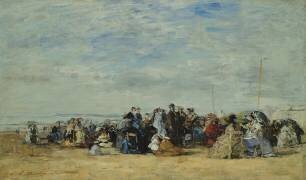 La plage de Trouville (Eugène Boudin) - Muzeo.com