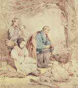 La prière avant d'aller au marché (Petrus Kremer) - Muzeo.com
