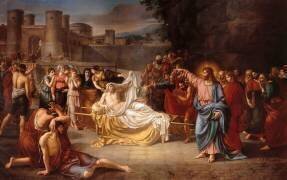 La Résurrection du fils de la veuve de Naïm (Jean Baptiste Wicar) - Muzeo.com