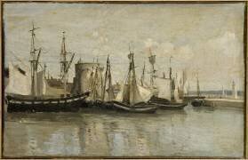 La Rochelle - Entrée du port d'échouage (Jean-Baptiste Camille Corot) - Muzeo.com