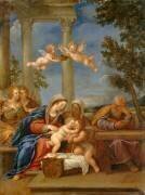 La sainte Famille (L'Albane) - Muzeo.com