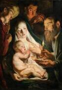 La Sainte Famille avec les bergers (Jacob Jordaens) - Muzeo.com