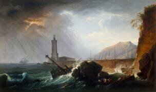 La Tempête sur le phare (Horace Vernet) - Muzeo.com