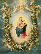 La Vierge et l'Enfant dans une guirlande de fleurs (Jan Brueghel le Jeune) - Muzeo.com