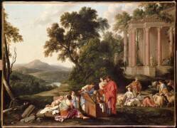 Laban cherchant ses idoles dans les bagages de Jacob (Laurent de La Hyre) - Muzeo.com
