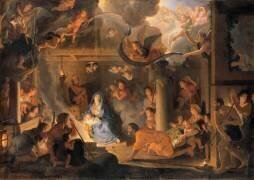 L'Adoration des bergers (Charles Le Brun) - Muzeo.com